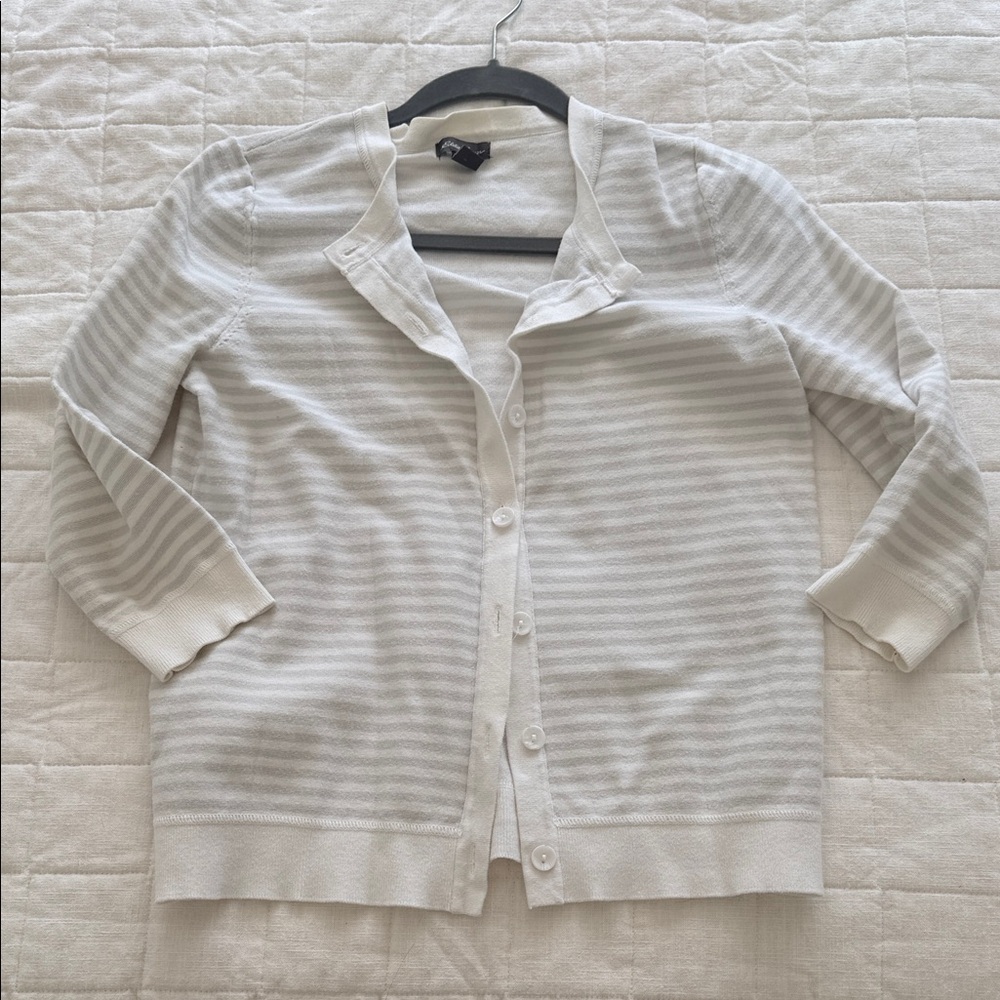 Eddie Bauer Cream Striped Sweater